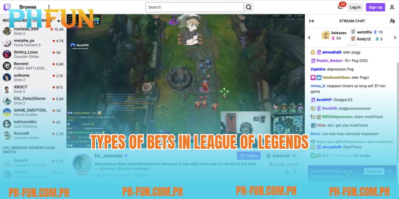 Types of bets in League of Legends