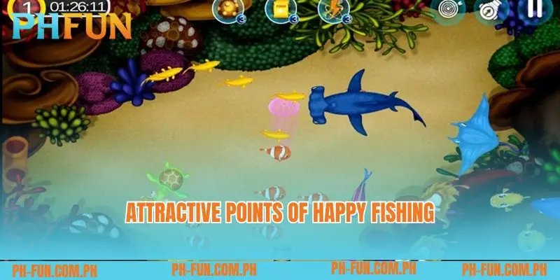 Attractive points of Happy fishing